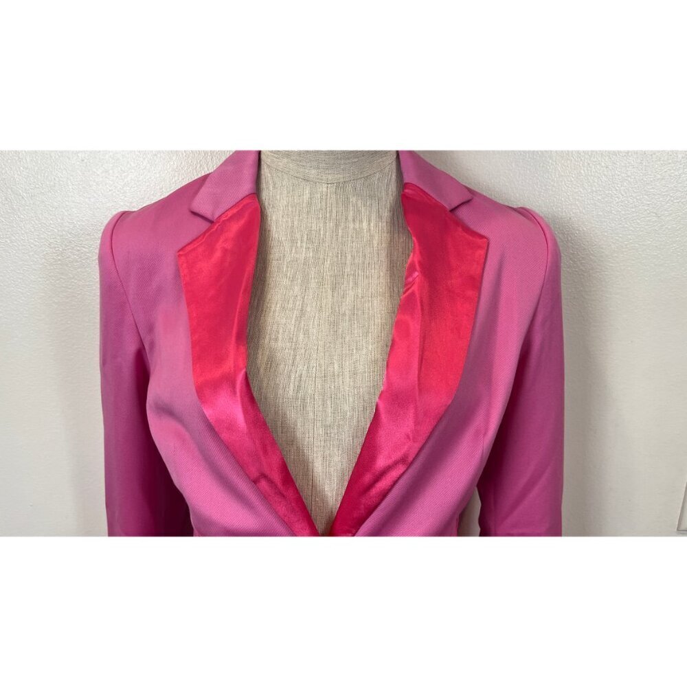 SIES MARJAN PINK SATIN TUXEDO SUIT - Picture 5 of 13